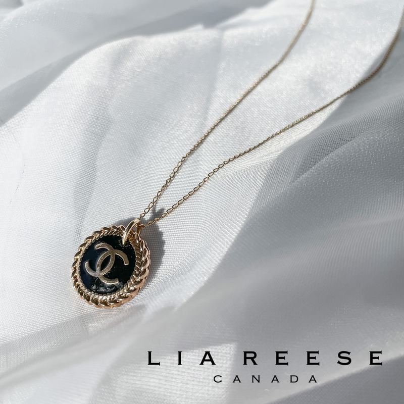 CC, Black & Gold Necklace