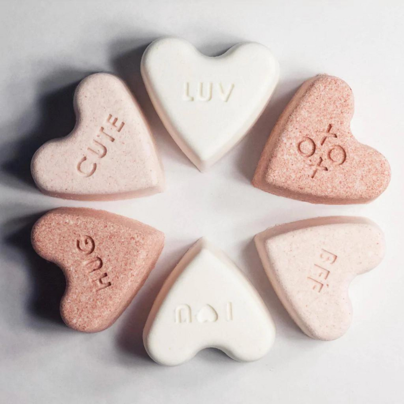 Love to be Clean, Mini Heart Bath Bombs