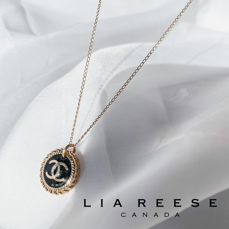 CC, Black & Gold Necklace