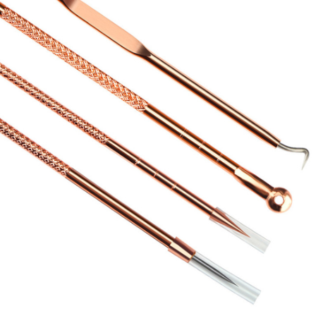 Rose Gold Blemish Extractor 4PC
