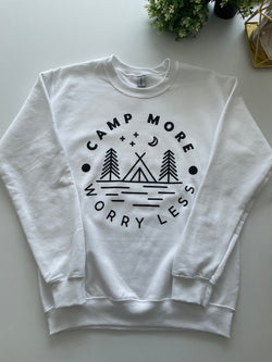 Camp More Worry Less Crewneck