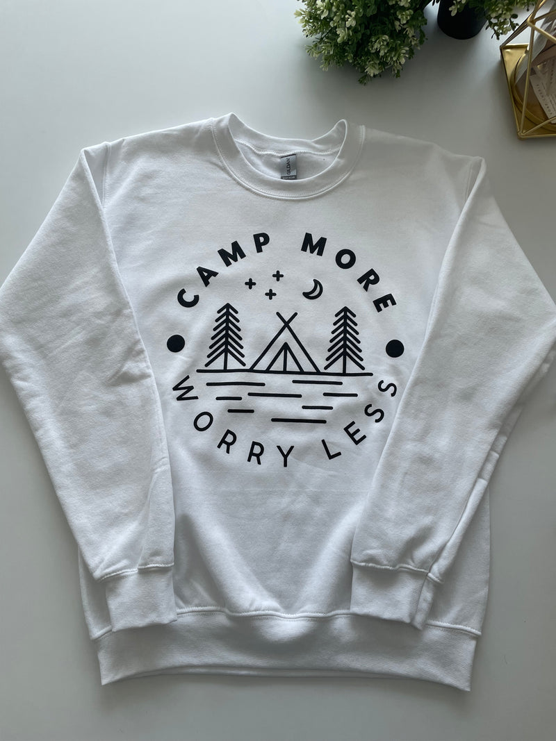 Camp More Worry Less Crewneck