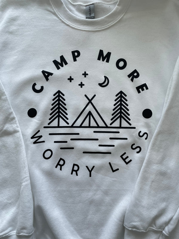 Camp More Worry Less Crewneck