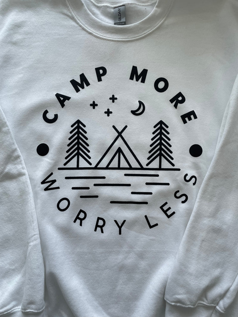 Camp More Worry Less Crewneck