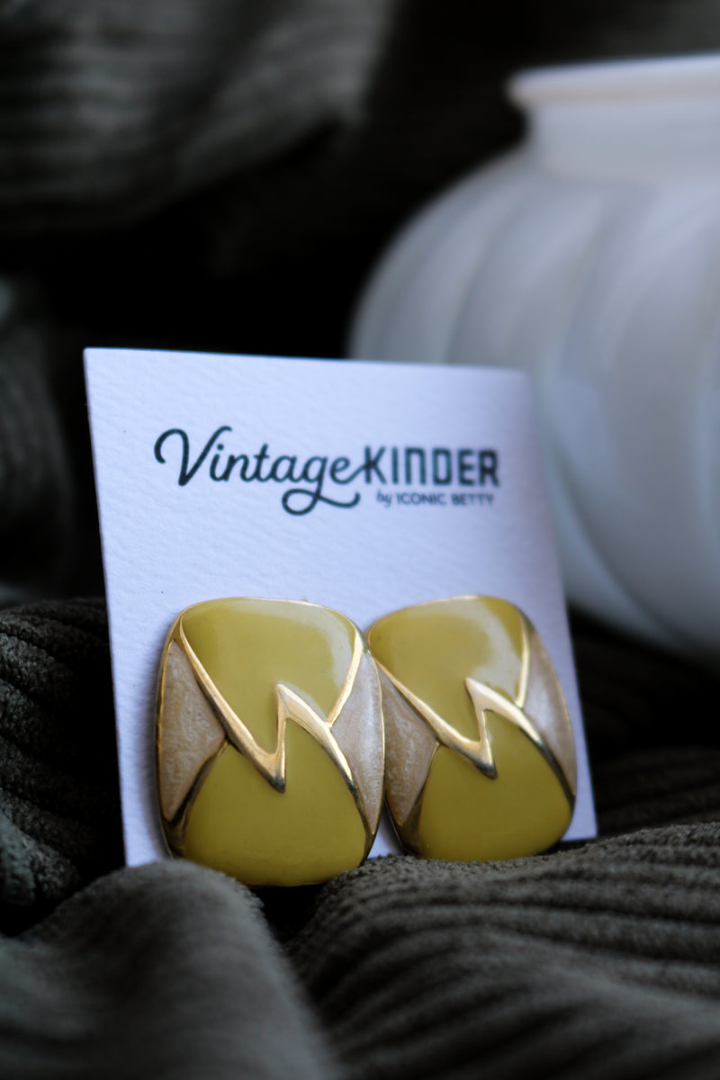 Vintage Kinder Bold Earrings.